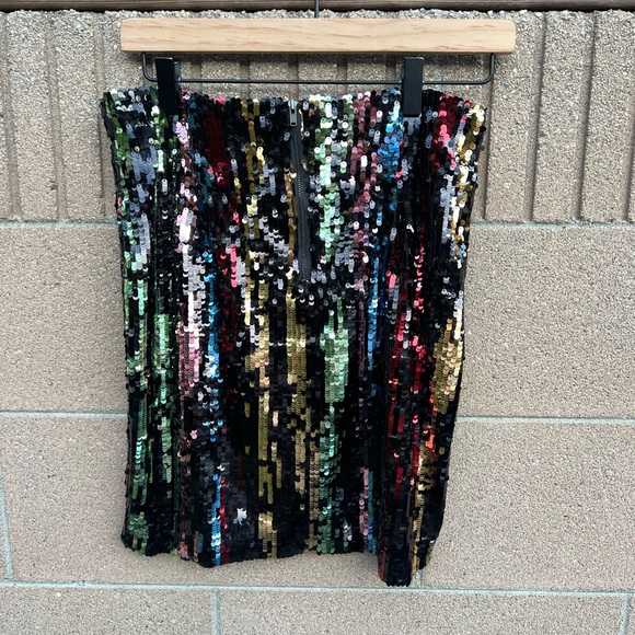Heartloom Multicolor Sequin Mini Skirt - Picture 5 of 9
